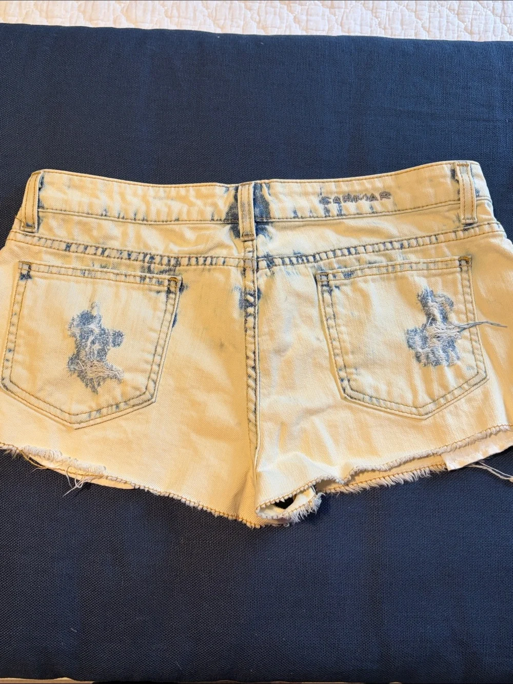 Carmar White Distressed Denim Women’s Shorts